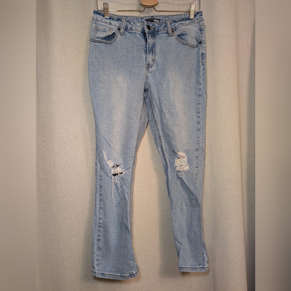 Light Blue Distressed Women Jeans
